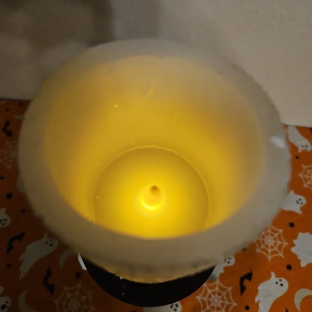 Halloween Ghost Figural Candle Pillar with Flameless Candle